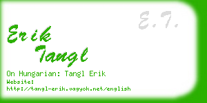 erik tangl business card